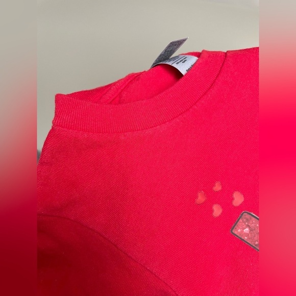 Gildan Heavy 100% Cotton Valentine’s Day Love Red Short Sleeve T-Shirt Girl’s 3T - Picture 14 of 15